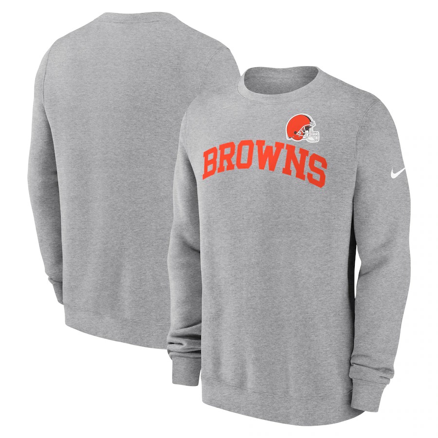 Men Cleveland Browns grey style 32 NFL 2024 hoodie